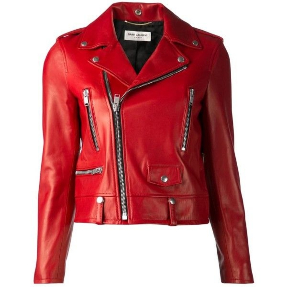 SAINT LAURENT Leather Motorcycle Jacket *RARE*